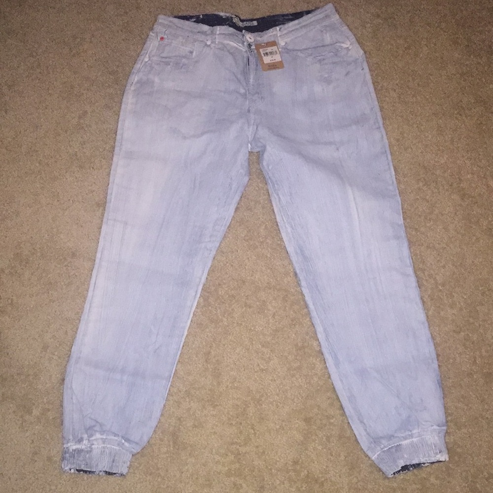 Staple indigo wax(hard) denim style joggers